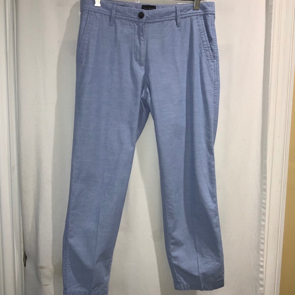 Talbots Pants - Talbots Relaxed chino pants Sz 6P chambray cotton pockets zip / button